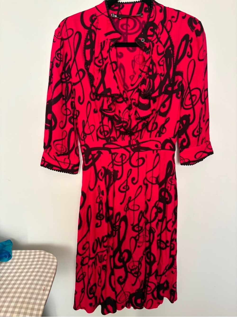 Love Moschino Musical Note Print Dress - Size 2